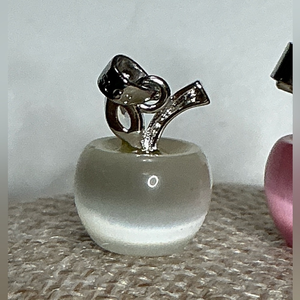 Cats Eye Apple Pendant and Chain 925 CZ - Picture 2 of 4